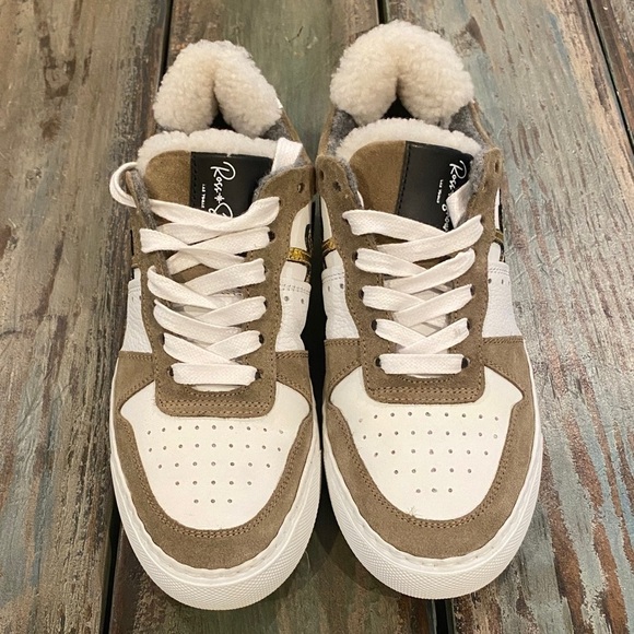 Ross & Snow Sneakers Italian Leather Women’s Skate Shoes Size 7.5 Sherpa Padded - Picture 3 of 10